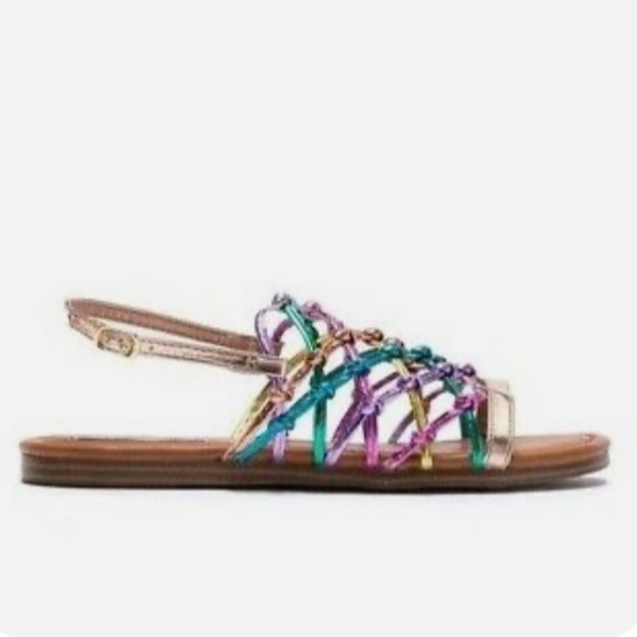 NWOT Steve Madden Multi-Color Flat Sandal - Picture 8 of 8